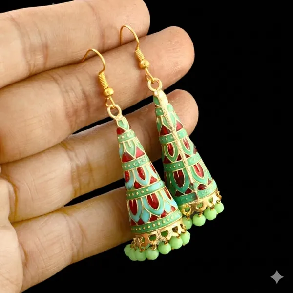 Hand_Painted_Jhumka_Earrings_|_Indian_Enamel,_Pearl_Dangle