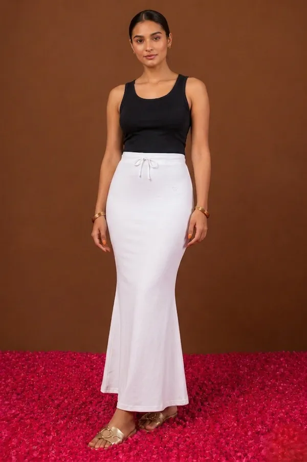 White_Mermaid_Saree_Shaper_For_Women