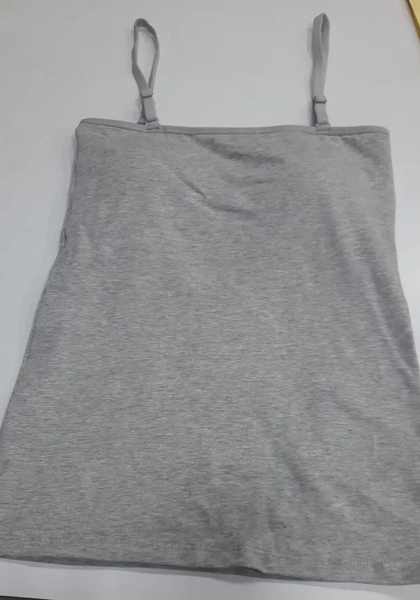 Women'S_Grey_Cotton_Padded_Camisole_Top_With_Adjustable_Straps_&_Built_In_Support