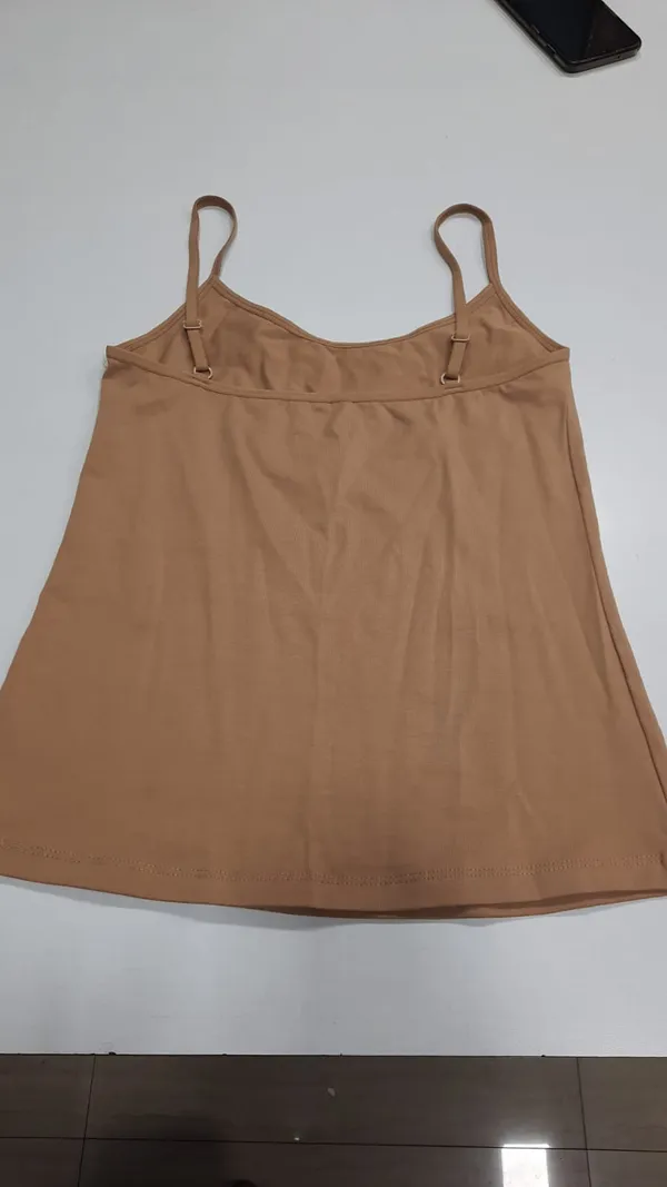 Women'S_Beige_Adjustable_Strap_Camisole_Top_With_Built-In_Support