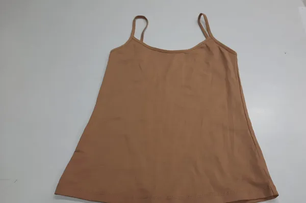 Women'S_Beige_Adjustable_Strap_Camisole_Top_With_Built-In_Support