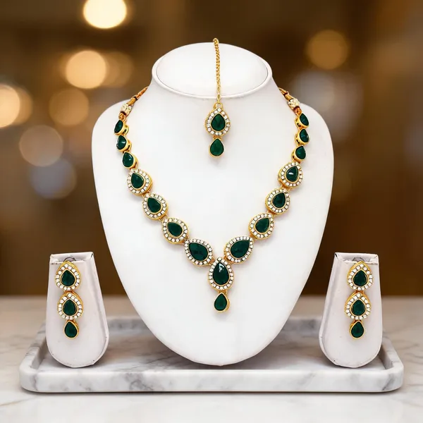 Green_Jewellery_Set_Alloy_For_Women_Pack_Of_1