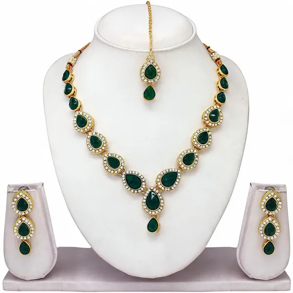 Green_Jewellery_Set_Alloy_For_Women_Pack_Of_1