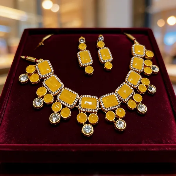Yellow_Jewellery_Set_Alloy_For_Women_Pack_Of_1
