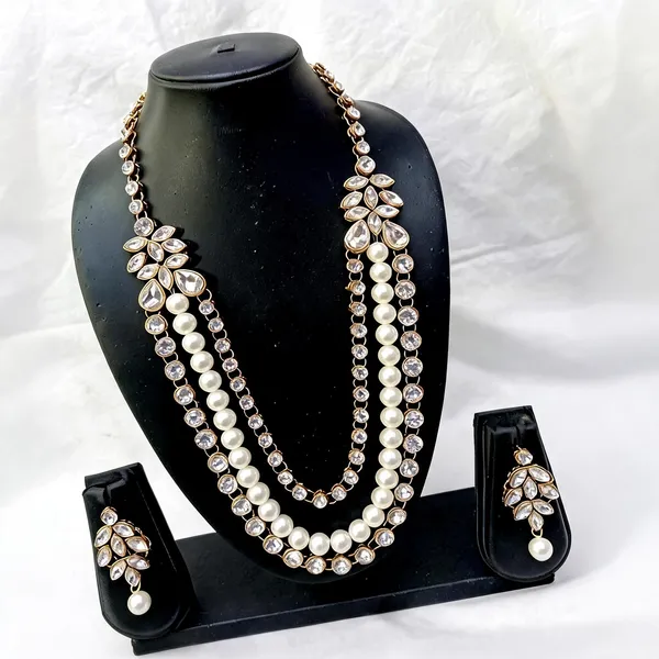 White_Jewellery_Set_Alloy_For_Women_Pack_Of_1