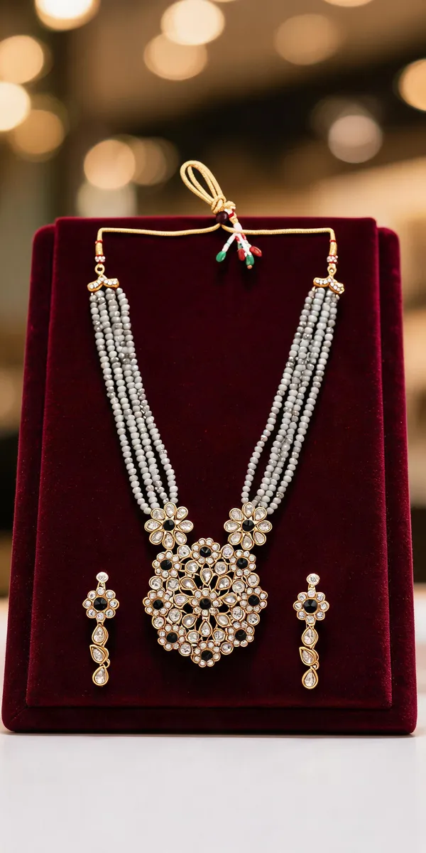 Grey_Jewellery_Set_Alloy_For_Women_Pack_Of_1