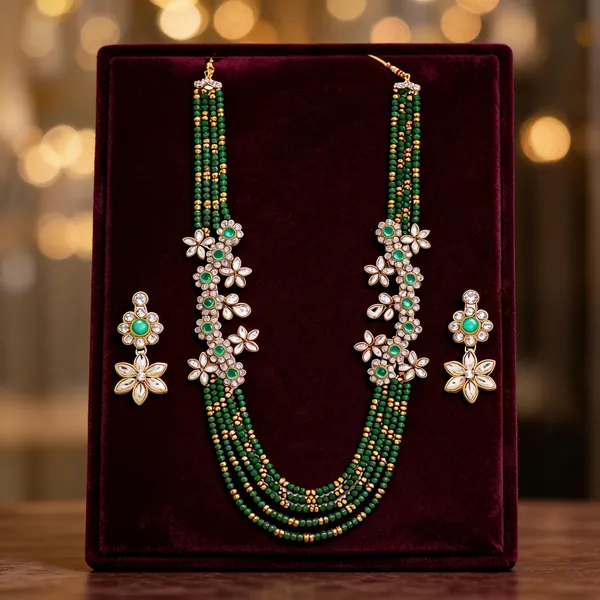 Green_Jewellery_Set_Alloy_For_Women_Pack_Of_1