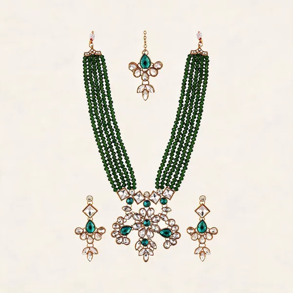 Green_Jewellery_Set_Alloy_For_Women_Pack_Of_1