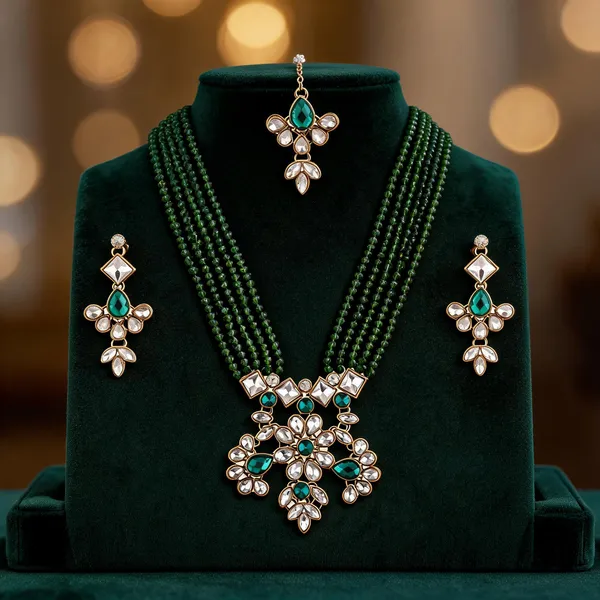 Green_Jewellery_Set_Alloy_For_Women_Pack_Of_1