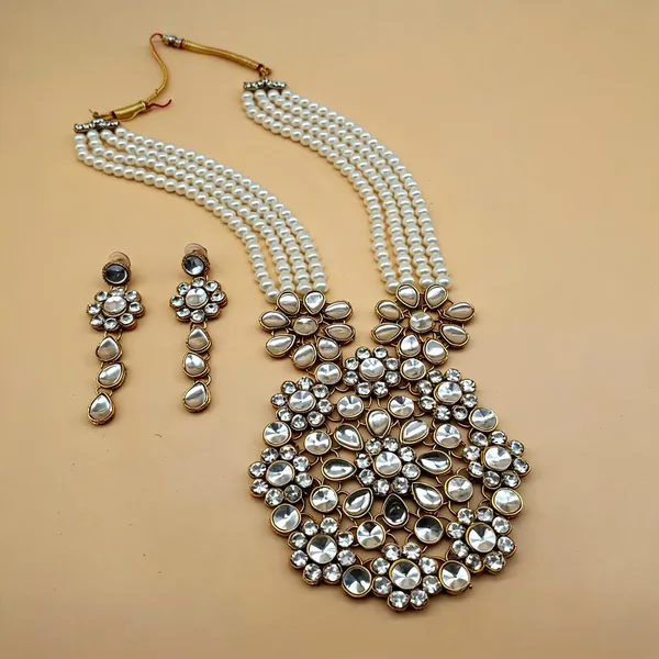 White_Jewellery_Set_Alloy_For_Women_Pack_Of_1