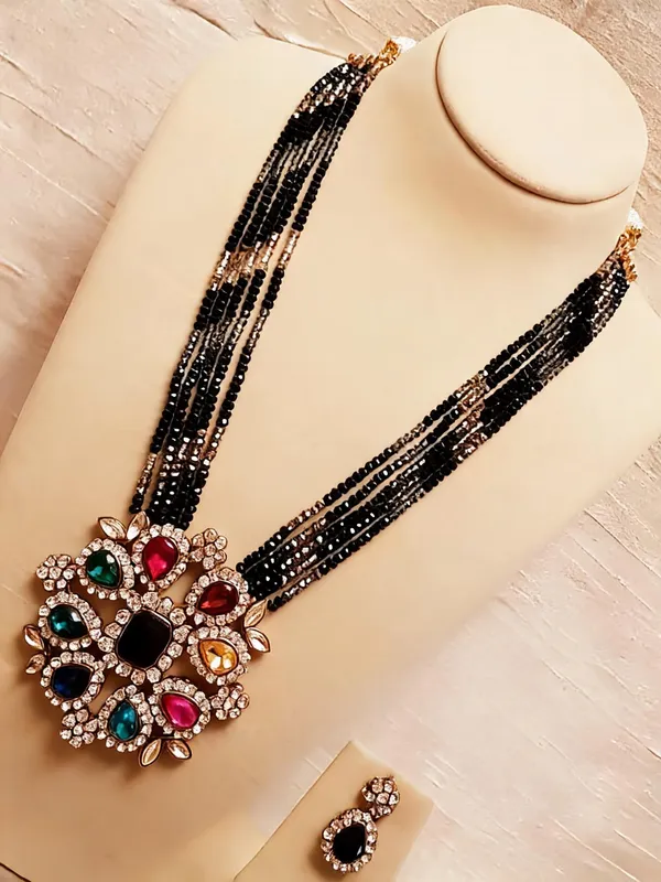 Black_Jewellery_Set_Alloy_For_Women_Pack_Of_1