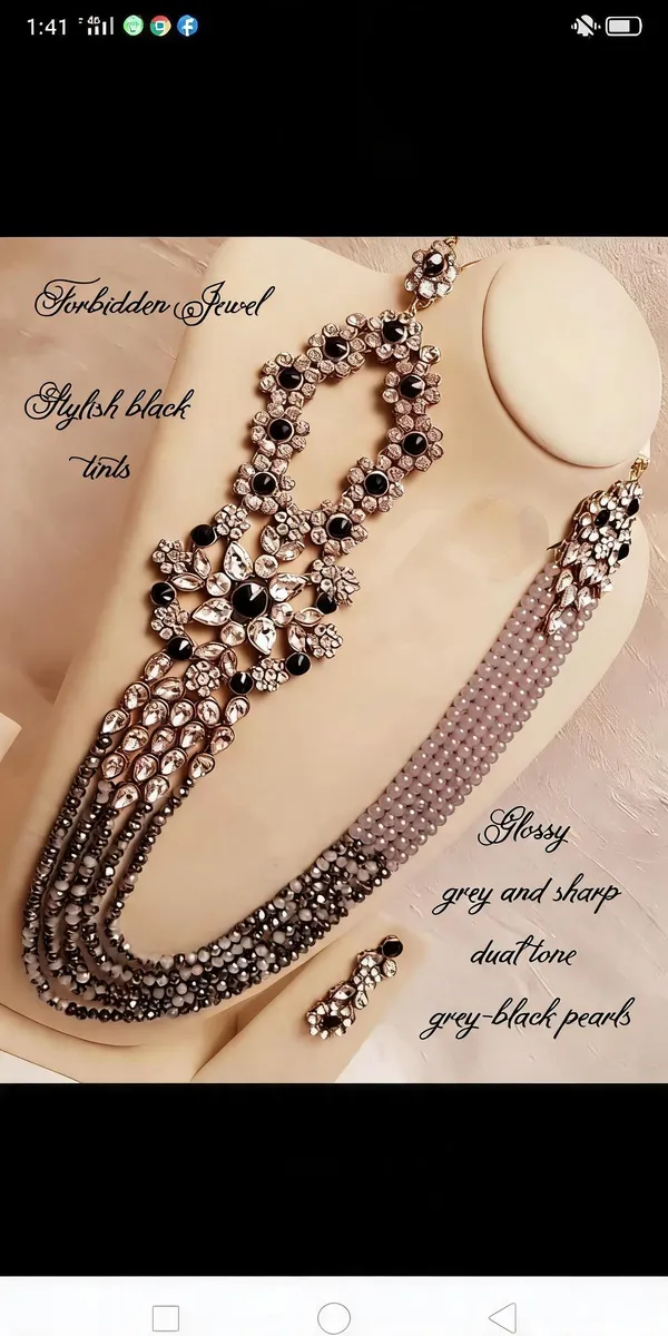 Grey_Jewellery_Set_Alloy_For_Women_Pack_Of_1