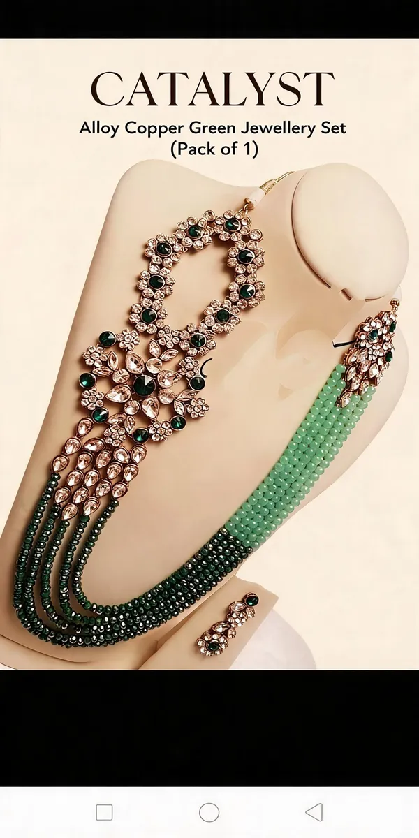 Green_Jewellery_Set_Alloy_For_Women_Pack_Of_1