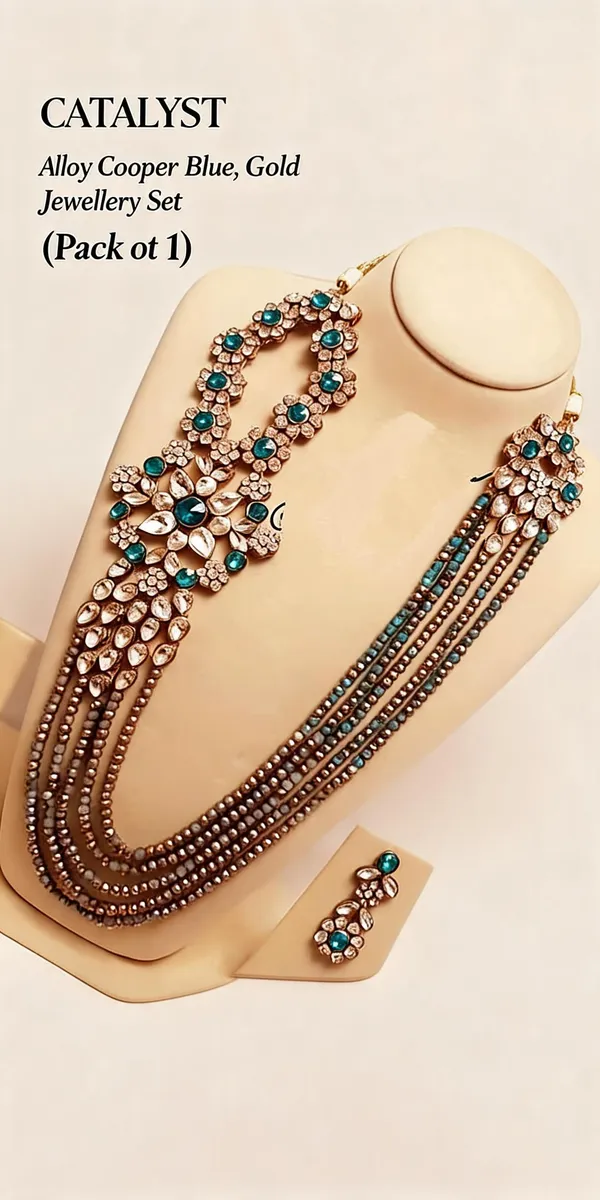 Blue_And_Gold_Jewellery_Set_Alloy_For_Women_Pack_Of_1