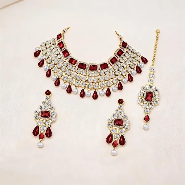 Maroon_Jewellery_Set_Alloy_For_Women_Pack_Of_1