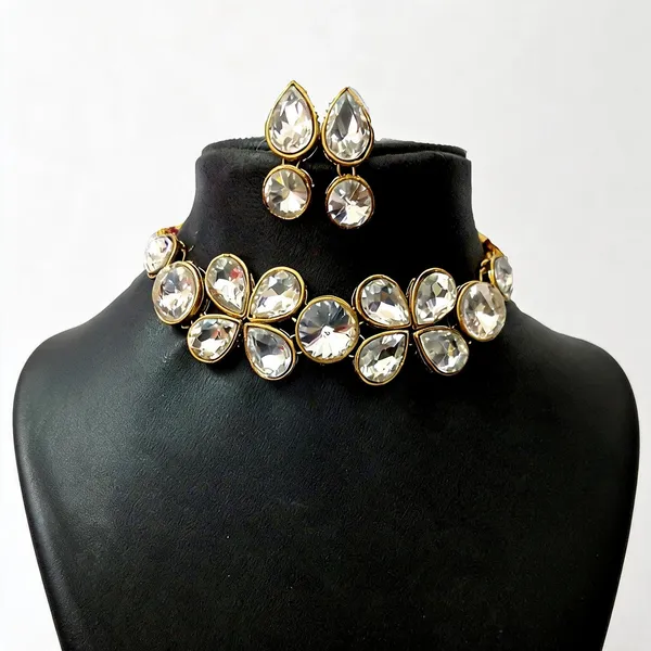 White_Jewellery_Set_Alloy_For_Women_Pack_Of_1