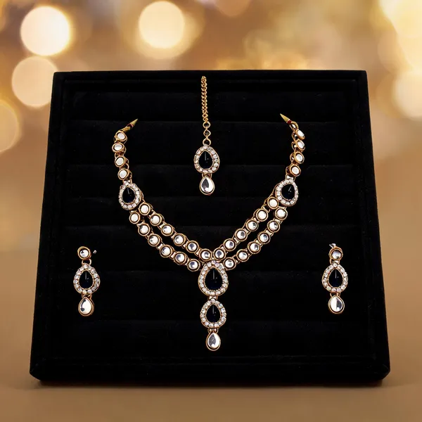 Black_And_Gold_Jewellery_Set_Alloy_For_Women_Pack_Of_1