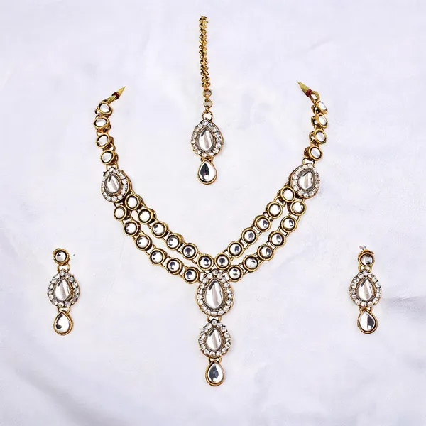 White_Jewellery_Set_Alloy_For_Women_Pack_Of_1