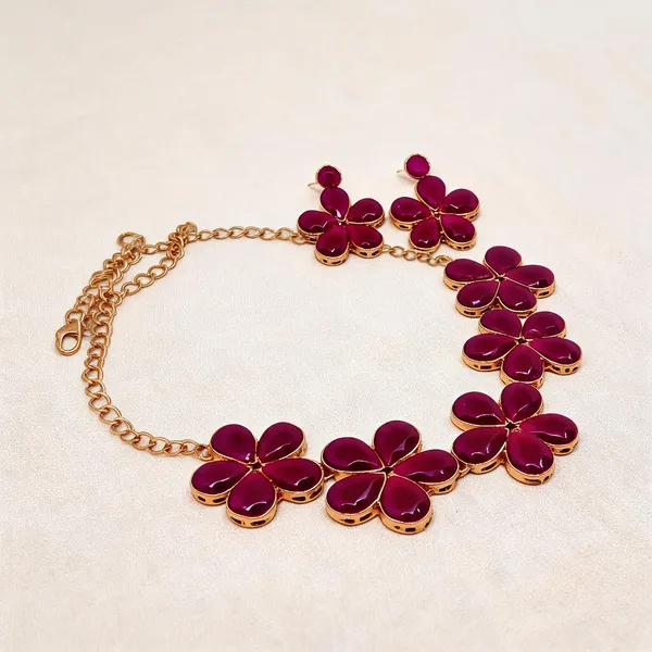 Maroon_Jewellery_Set_Alloy_For_Women_Pack_Of_1