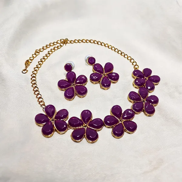 Purple_Jewellery_Set_Alloy_For_Women_Pack_Of_1