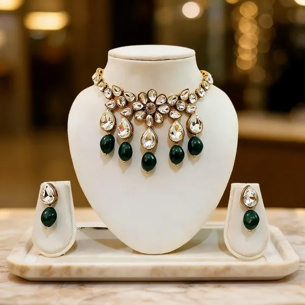 Green_Jewellery_Set_Alloy_For_Women_Pack_Of_1