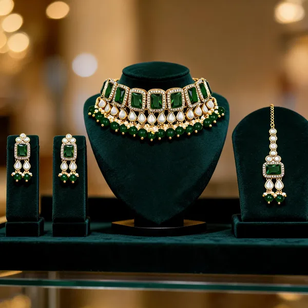 Green_Jewellery_Set_Alloy_For_Women_Pack_Of_1