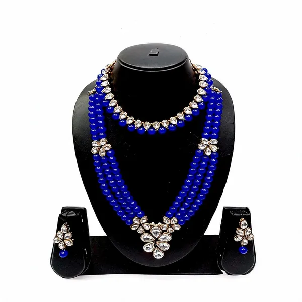 Blue_And_White_Jewellery_Set_Alloy_For_Women_Pack_Of_1