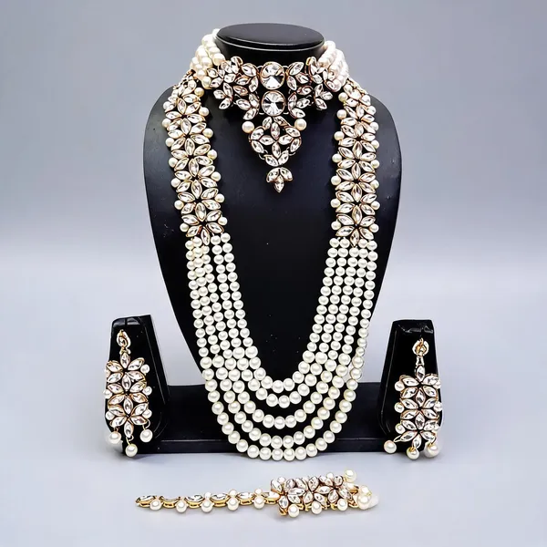 White_Jewellery_Set_Alloy_For_Women_Pack_Of_1