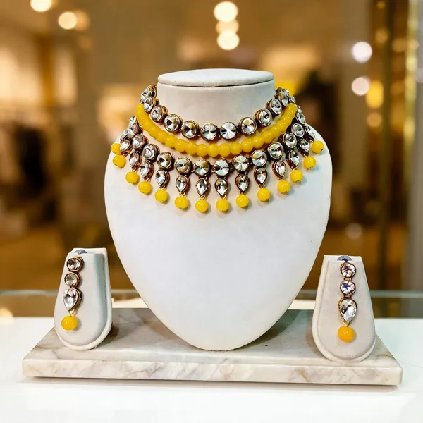 Yellow_Jewellery_Set_Alloy_For_Women_Pack_Of_1