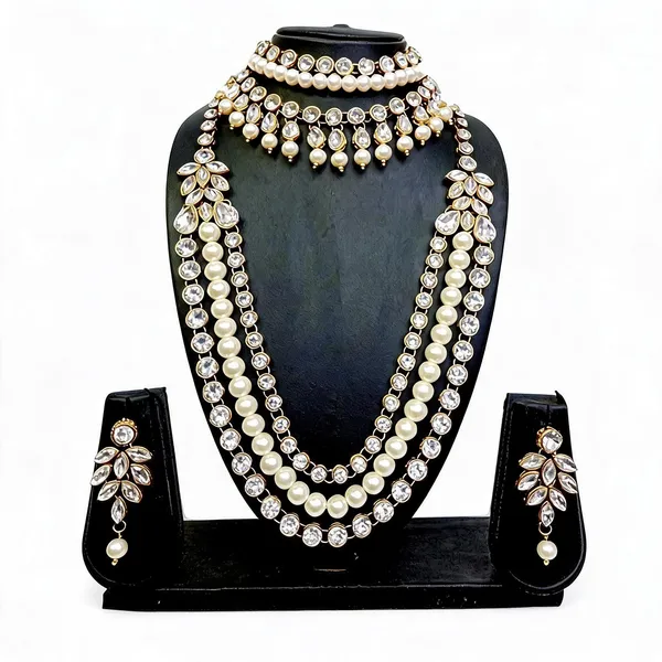 White_Jewellery_Set_Alloy_For_Women_Pack_Of_1