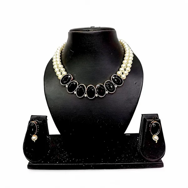Black_Jewellery_Set_Alloy_For_Women_Pack_Of_2