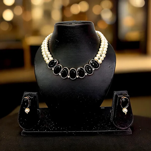 Black_Jewellery_Set_Alloy_For_Women_Pack_Of_2