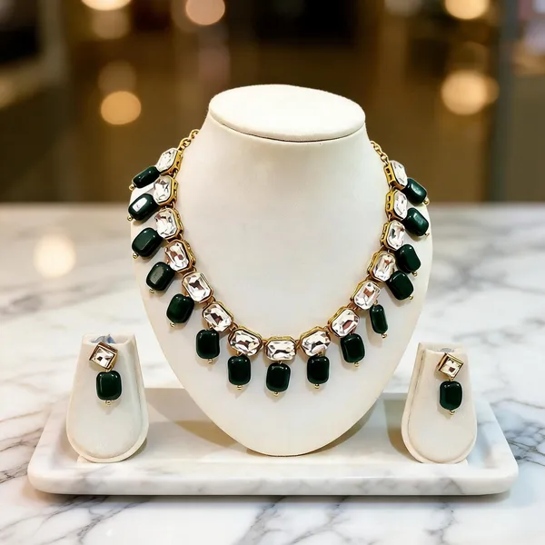 Green_Jewellery_Set_Alloy_For_Women_Pack_Of_1