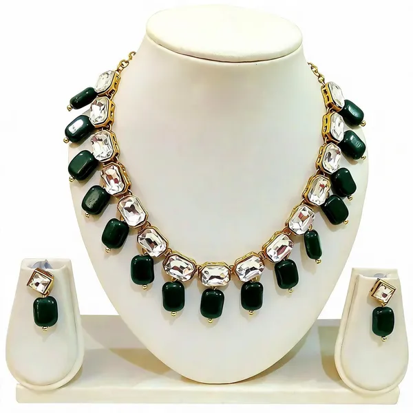 Green_Jewellery_Set_Alloy_For_Women_Pack_Of_1