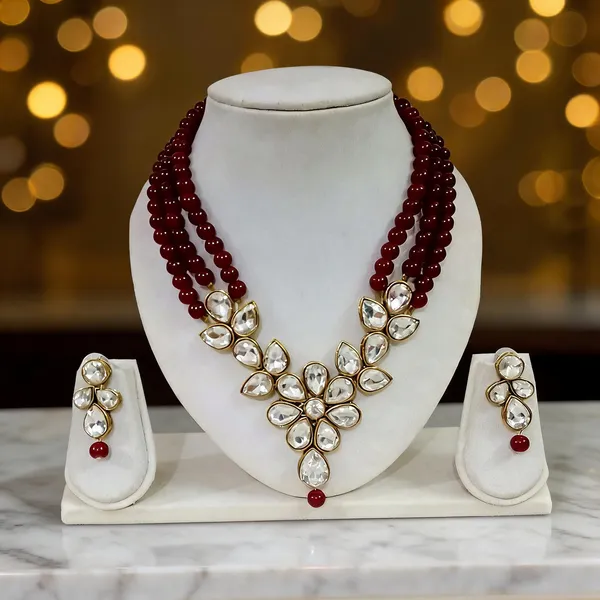 Maroon_Jewellery_Set_Alloy_For_Women_Pack_Of_1