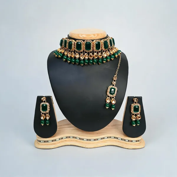 Green_Jewellery_Set_Alloy_For_Women_Pack_Of_1