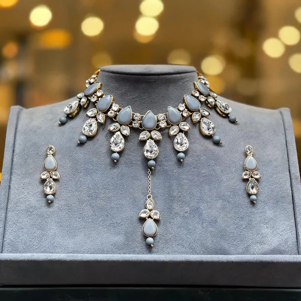 Grey_Jewellery_Set_Alloy_For_Women_Pack_Of_1