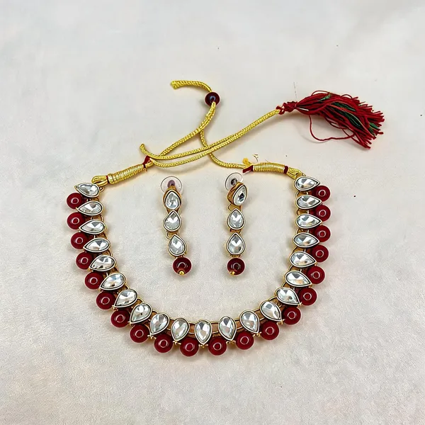 Red_Jewellery_Set_Alloy_For_Women_Pack_Of_2