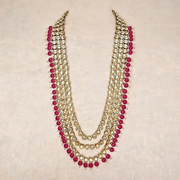 Pink_Groom_Mala,_Layered_Necklace_Alloy_For_Groom_Pack_Of_1