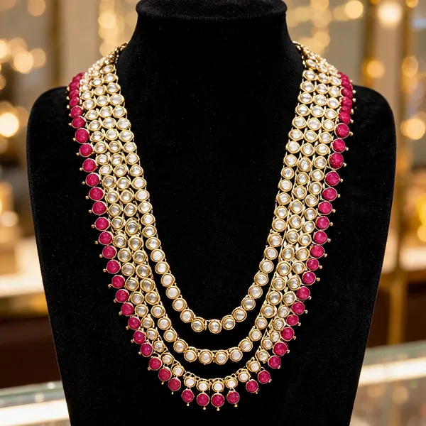 Pink_Groom_Mala,_Layered_Necklace_Alloy_For_Groom_Pack_Of_1