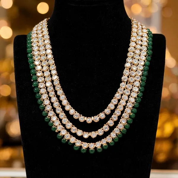 Green_Groom_Mala,_Layered_Necklace_Alloy_For_Groom_Pack_Of_1