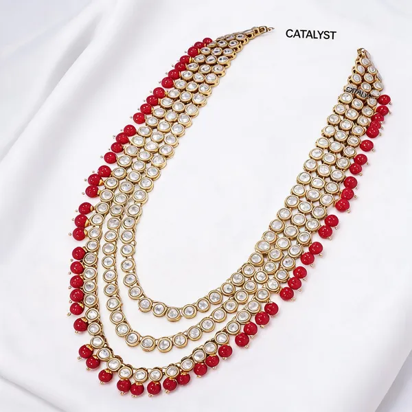 Red_Layered_Necklace_Alloy_For_Unisex_Pack_Of_1