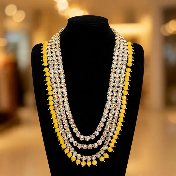 Yellow_Groom_Mala,_Layered_Necklace_Alloy_For_Groom_Pack_Of_1