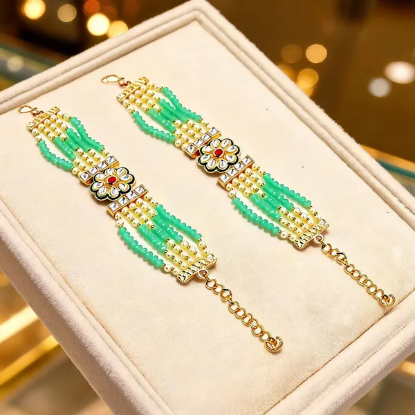 Green_Bracelet_Alloy_For_Unisex_Pack_Of_2