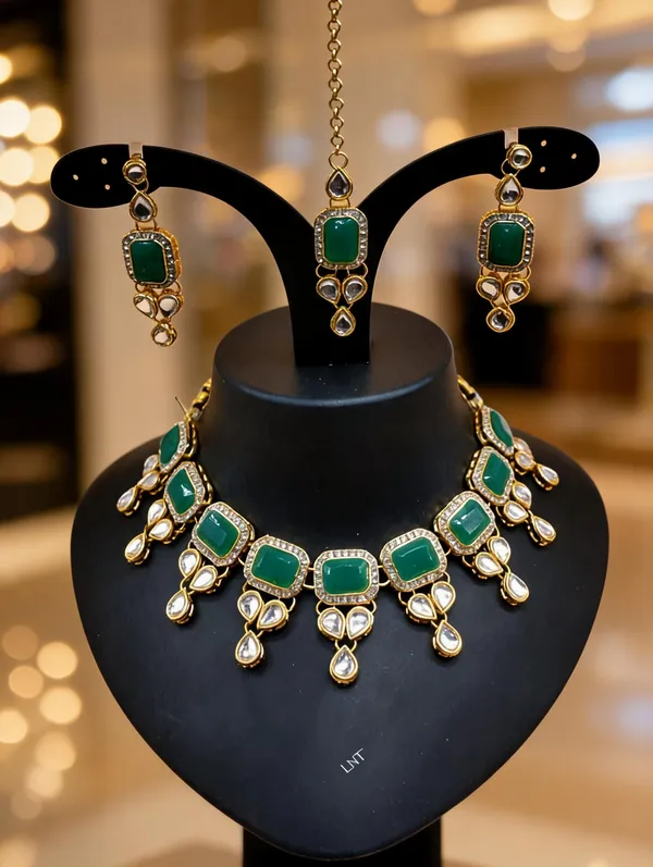 Green_Jewellery_Set_Alloy_For_Women_Pack_Of_1