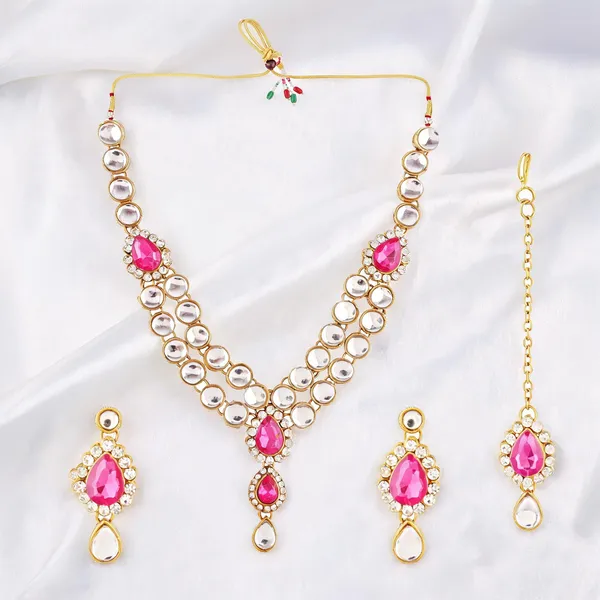 Pink_And_White_Jewellery_Set_Alloy_For_Women_Pack_Of_1