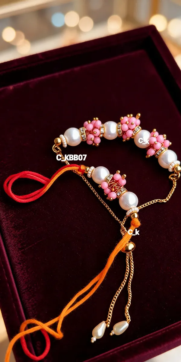 Light_Pink_Rakhi,_Lumba,_Bracelet_Alloy_For_Brother_And_Sister-In-Law_Pack_Of_2