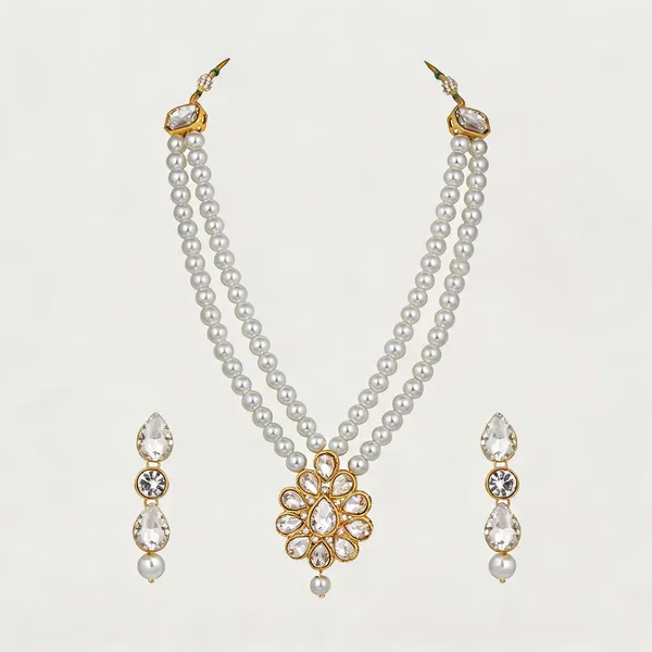 White_Jewellery_Set_Alloy_For_Women_Pack_Of_1