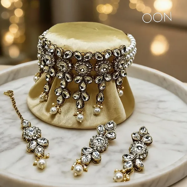 White_Jewellery_Set_Alloy_For_Women_Pack_Of_1