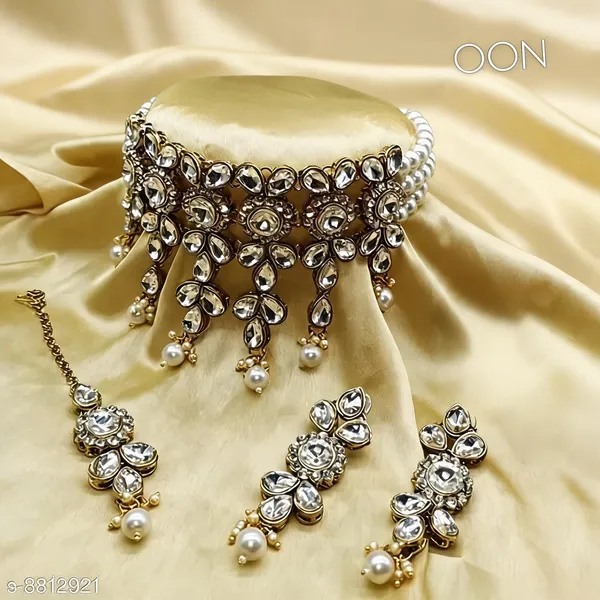 White_Jewellery_Set_Alloy_For_Women_Pack_Of_1